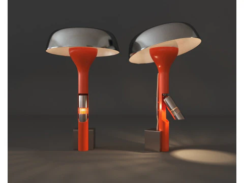 Morentz - Rare Angelo Lelii pour Arredoluce Lampe de table avec deux spots lumineux Modèle 3D
