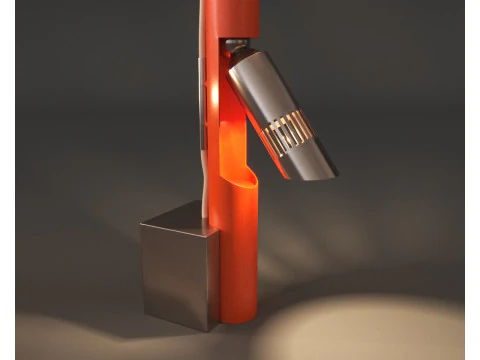 Morentz - Raro Angelo Lelii para candeeiro de mesa Arredoluce com focos duplos Modelo 3D