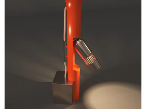 Morentz - Raro Angelo Lelii para candeeiro de mesa Arredoluce com focos duplos Modelo 3D