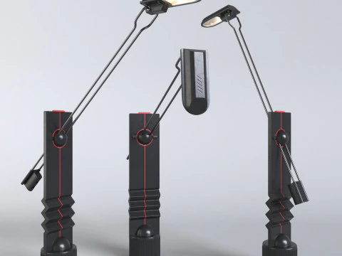 平衡孟菲斯风格台灯 3D 模型