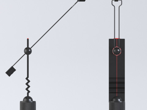 Counter balance Memphis style desk light 3Dモデル