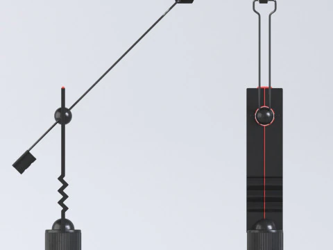 Luz de mesa estilo Memphis de contrapeso Modelo 3D