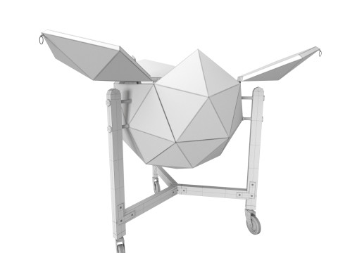 Vuillermoz Polyhedron bar cabinet France 1960 3D Model