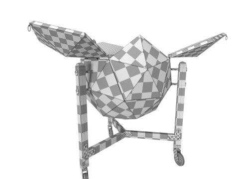 Vuillermoz Polyhedron bar cabinet France 1960 3D Model