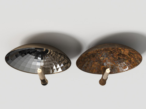 Mirror Candles Sconces America 19th C Modèle 3D