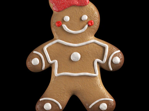 Merry chrismas cookie event character 3D Model