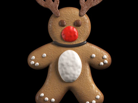 Merry chrismas cookie event character 3D Model