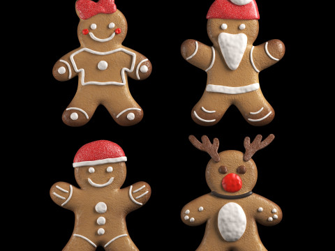 Merry chrismas cookie event character Modelo 3D