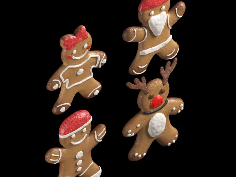 Merry chrismas cookie event character 3D Model