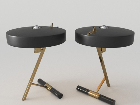 Z-Lamp or Diplomat by Louis Kalff for Philips Netherlands 1950s 3D Model