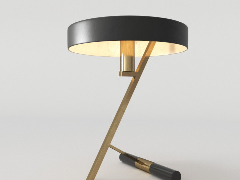 Z-Lamp or Diplomat by Louis Kalff for Philips Netherlands 1950s 3D-Modell