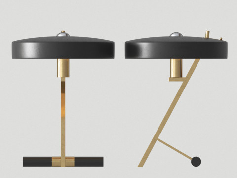 Z-Lamp or Diplomat by Louis Kalff for Philips Netherlands 1950s 3D-Modell