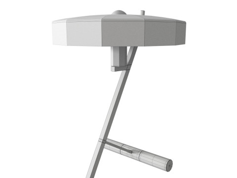 Z-Lamp or Diplomat by Louis Kalff for Philips Netherlands 1950s 3D-Modell