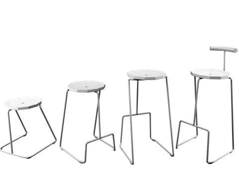 Extremis - TIKI BAR STOOL 3D Model