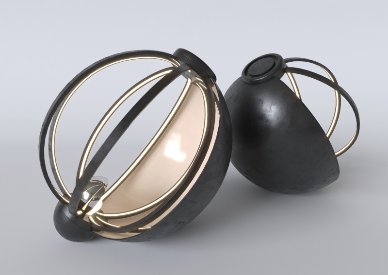 MORENTZ - Gae Aulenti for Francesconi Singa Lamp Model 3D .c4d .max .obj .3ds .fbx .stl .blend