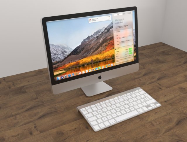 computer and keyboard apple Modèle 3D .c4d .max .obj .3ds .fbx .stl .blend