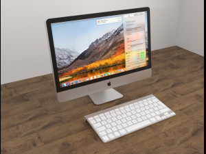 computer and keyboard apple 3Dモデル