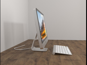 computer and keyboard apple Modèle 3D