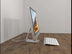 computer and keyboard apple 3D Model