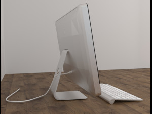 computer and keyboard apple Modèle 3D