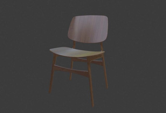 wooden chair 3D 模型 .c4d .max .obj .3ds .fbx .stl .blend 