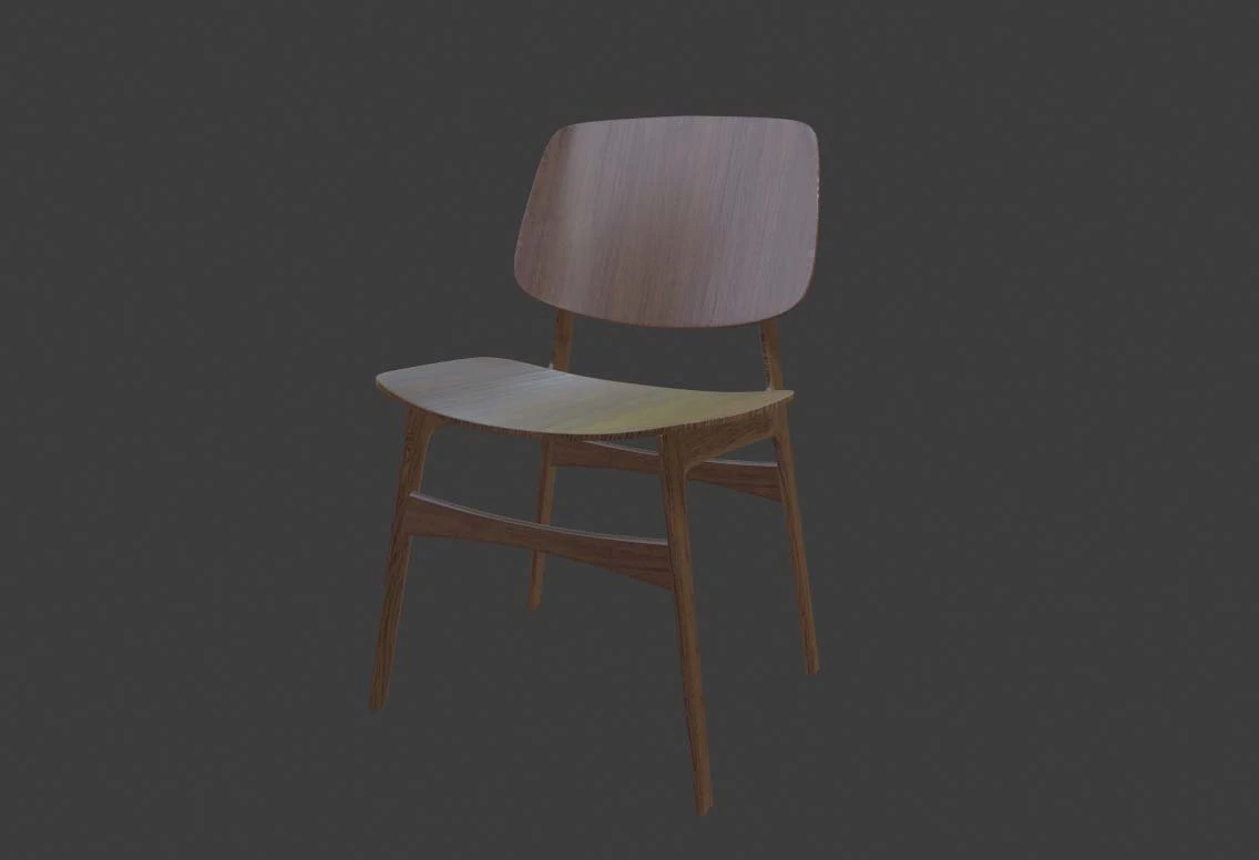 wooden chair 3D Model .c4d .max .obj .3ds .fbx .stl .blend 