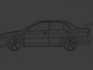 mitsubishi lancer evolution ivobj Modèle 3D