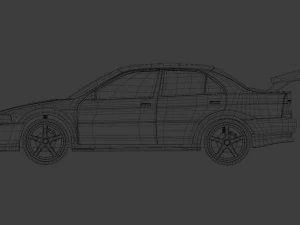 mitsubishi lancer evoluzione ivobj Modello 3D