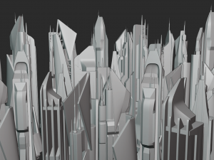 city scifi future 3D 模型