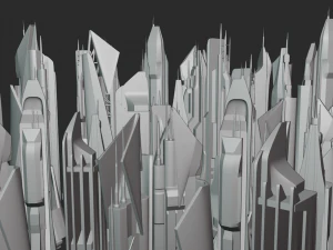 futuro da fic&ccedil;&atilde;o cient&iacute;fica da cidade Modelo 3D