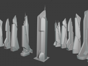 city scifi future 3D 模型