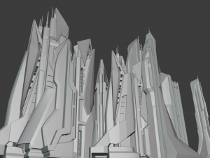 city scifi future 3D 模型