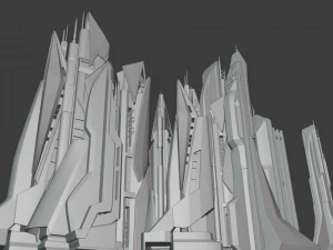 futuro da fic&ccedil;&atilde;o cient&iacute;fica da cidade Modelo 3D