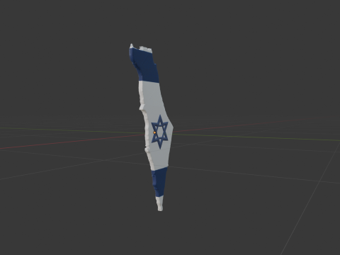 Israel keychain emblem Modello 3D