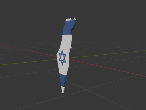 Israel keychain emblem Modello 3D