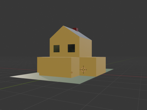 Simple 2 story house with backyard and driveway 3D 模型