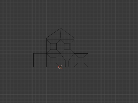 Simple 2 story house with backyard and driveway 3D 模型