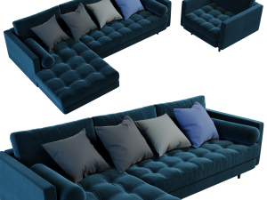 Scott sofa 3D-Modell