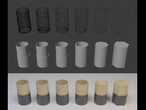 grenade container m41 - low poly game ready pack Model 3D
