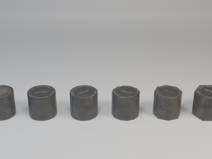 grenade container m41 - low poly game ready pack Model 3D