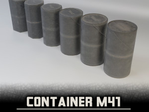 grenade container m41 - low poly game ready pack Model 3D