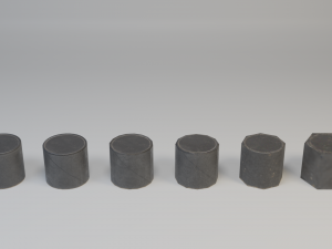 grenade container m41 - low poly game ready pack Model 3D