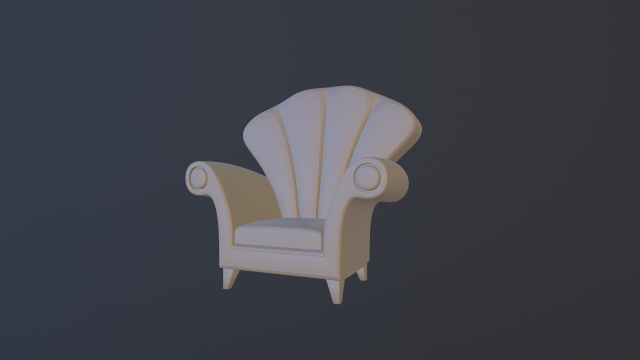 肘掛け椅子 3Dモデル .c4d .max .obj .3ds .fbx .stl .blend 