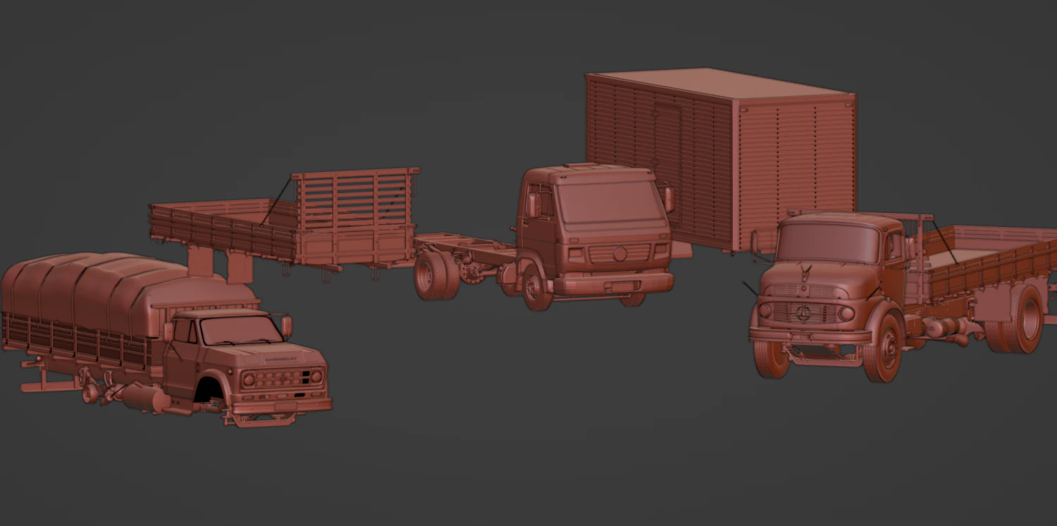 Fbx obj x3d Pack Mercedes Volkswagen chevrolet 3D Model .c4d .max .obj .3ds .fbx .stl .blend 