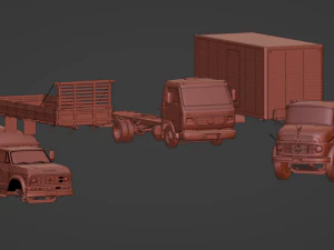 Fbx obj x3d Pack Mercedes Volkswagen Chevrolet 3D Model