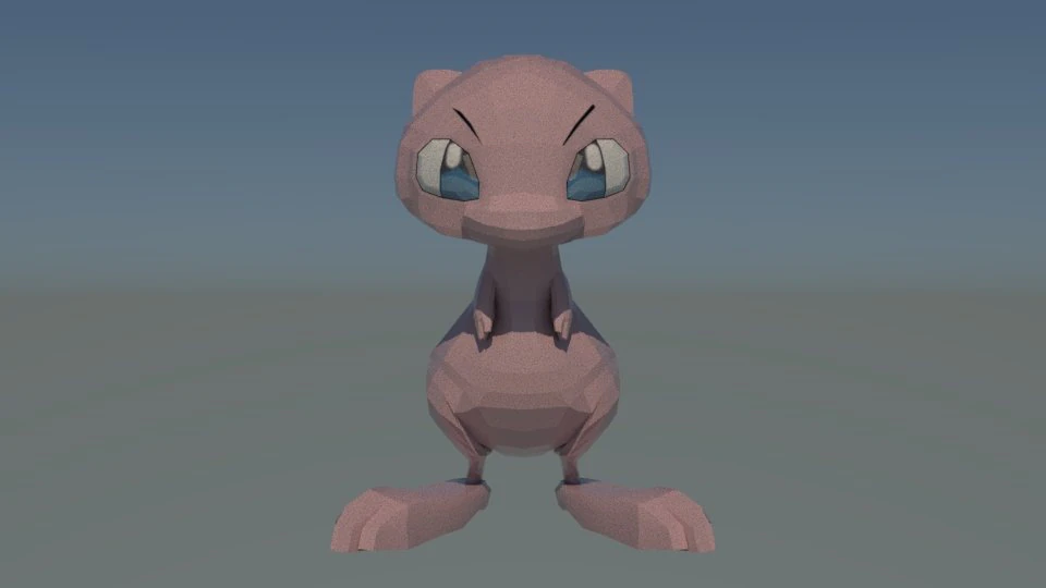 mew - modelo 3d 3D Model .c4d .max .obj .3ds .fbx .stl .blend