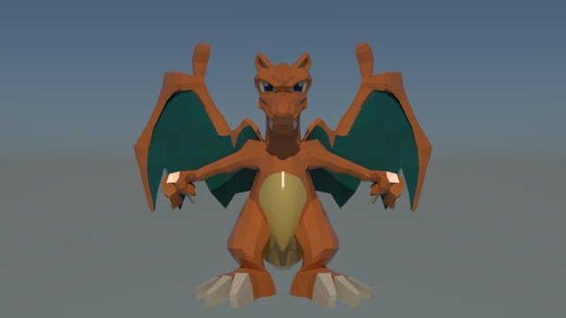 charizard - modelo 3d Model 3D .c4d .max .obj .3ds .fbx .stl .blend 