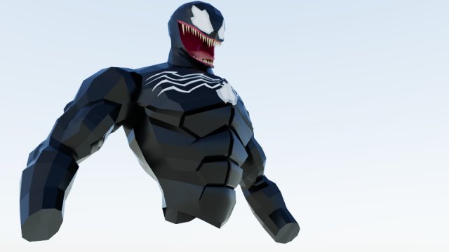 Venom 3D Model in Cartoon 3DExport