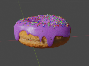 Donut with icing and sprinkles 3d 3D Model