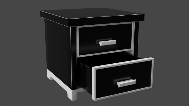Of a simple modern bedside table 3D मॉडल .c4d .max .obj .3ds .fbx .stl .blend 